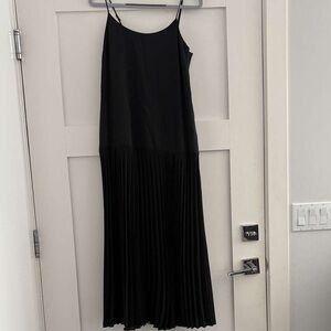 Elegant Black Pleated Dress